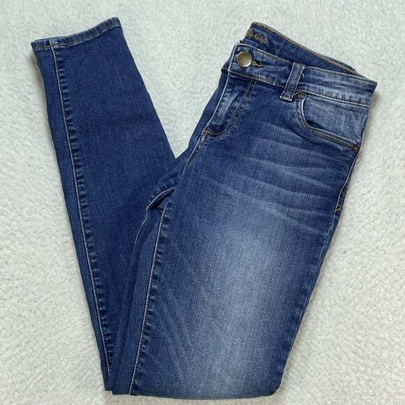 Kut from the Kloth Jeans Womens Sz 4 Blue Mia Toothpick Low Rise Skinny 27x30 - Picture 1 of 11